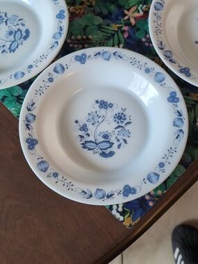 Blue Onion Floral Soup Bowl